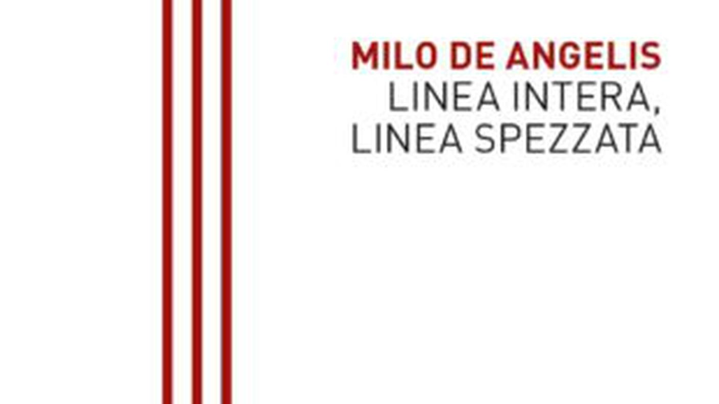 "Linea intera, linea spezzata" di Milo De Angelis, Mondadori (dettaglio di copertina)