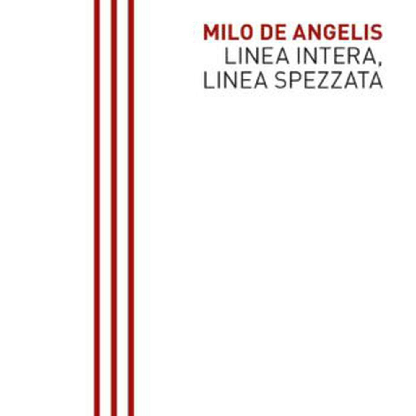 "Linea intera, linea spezzata" di Milo De Angelis, Mondadori (dettaglio di copertina)