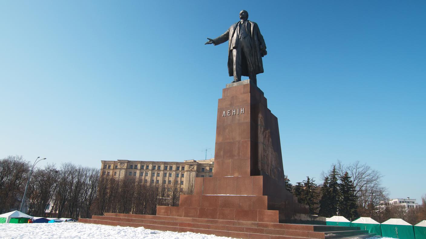Monumento di Lenin a Charkiv, Ucraina 