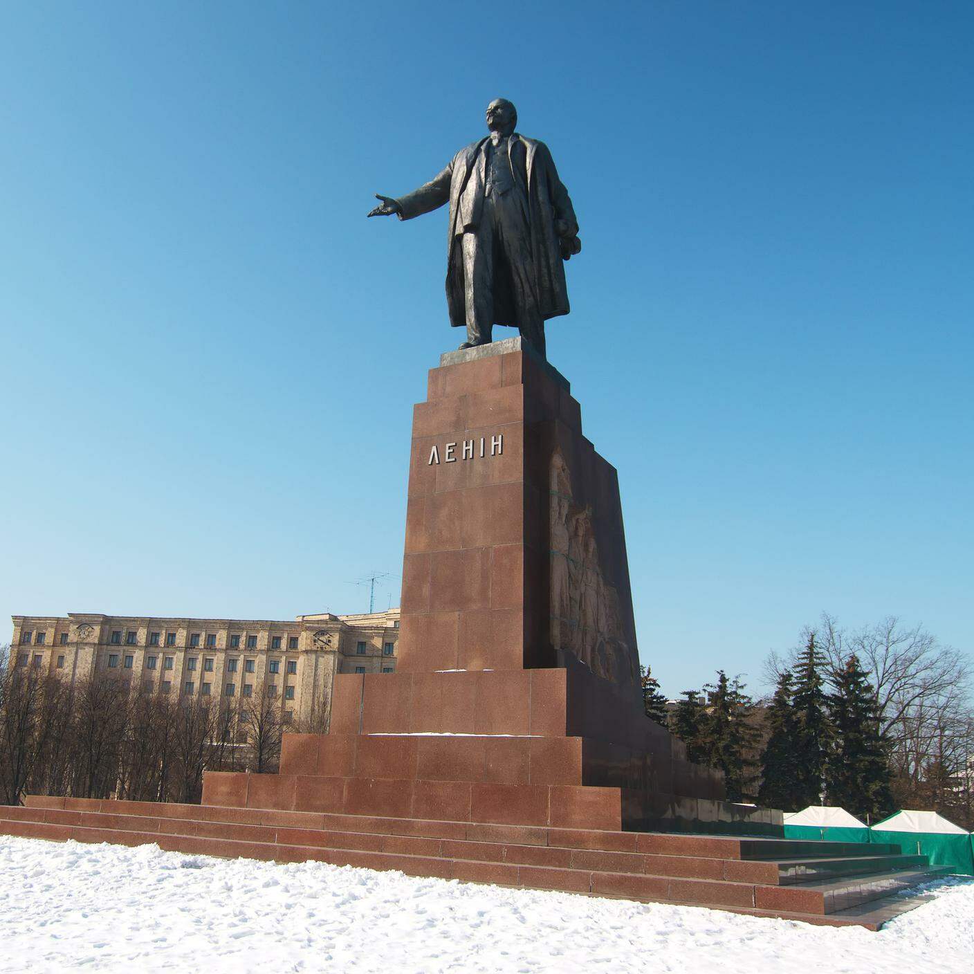 Monumento di Lenin a Charkiv, Ucraina 