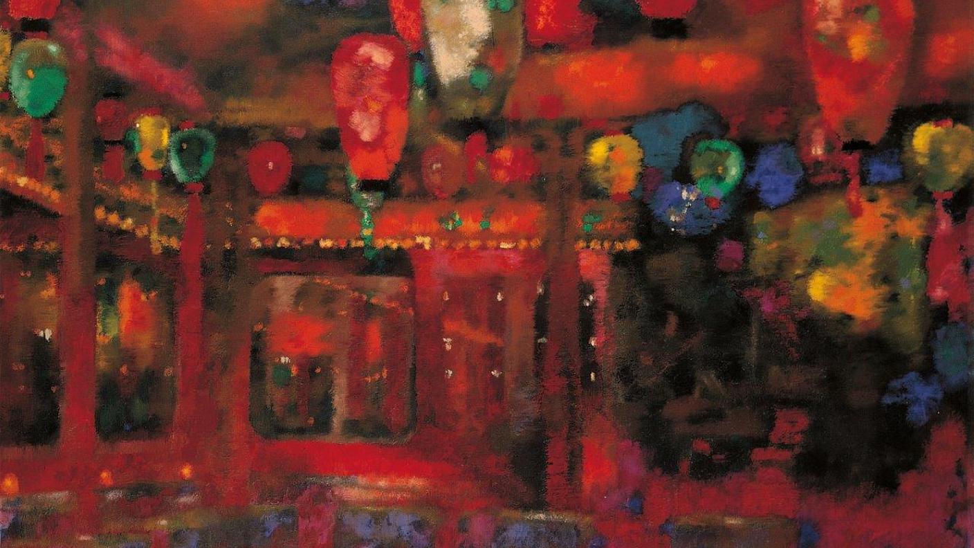 Augusto Giacometti, Die Bar Olympia, 1928, Öl auf Leinwand, 170 x 222,5 cm, Legat des Künstlers