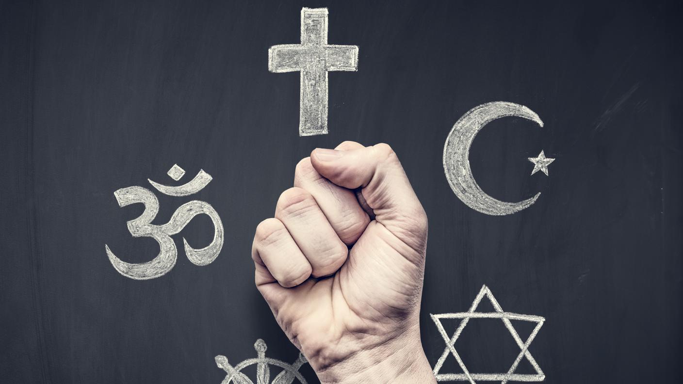iStock_Religioni e filosofie, Lavagna, Violenza, Spiritualità, Concetti