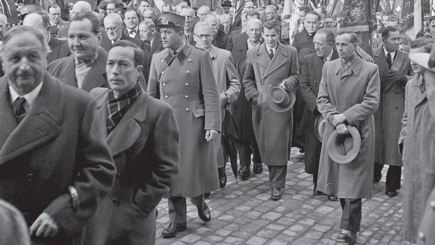 I funerali dell'abate Bovet, a Friburgo nel 1951