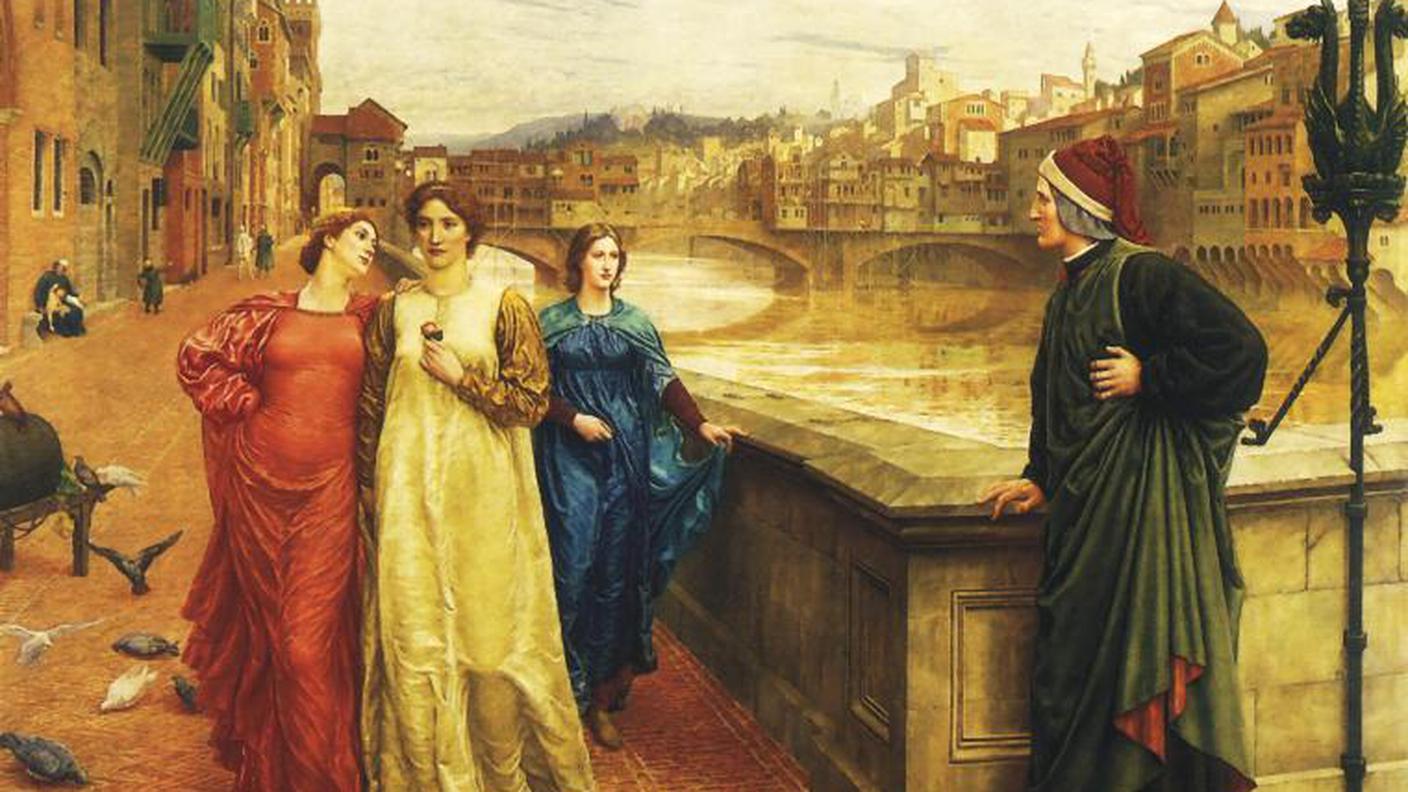 Dante incontra Beatrice al Ponte Santa Trinità