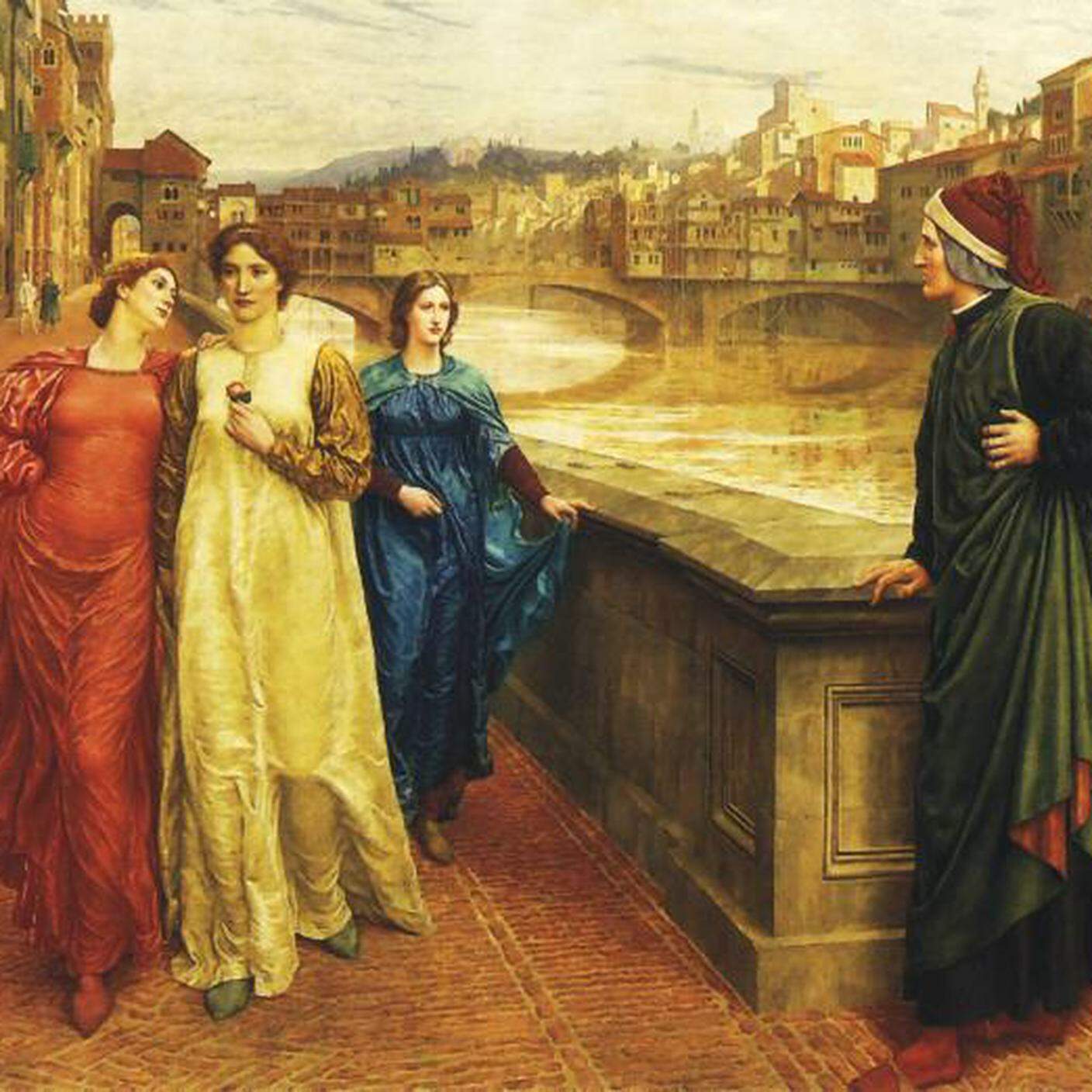 Dante incontra Beatrice al Ponte Santa Trinità