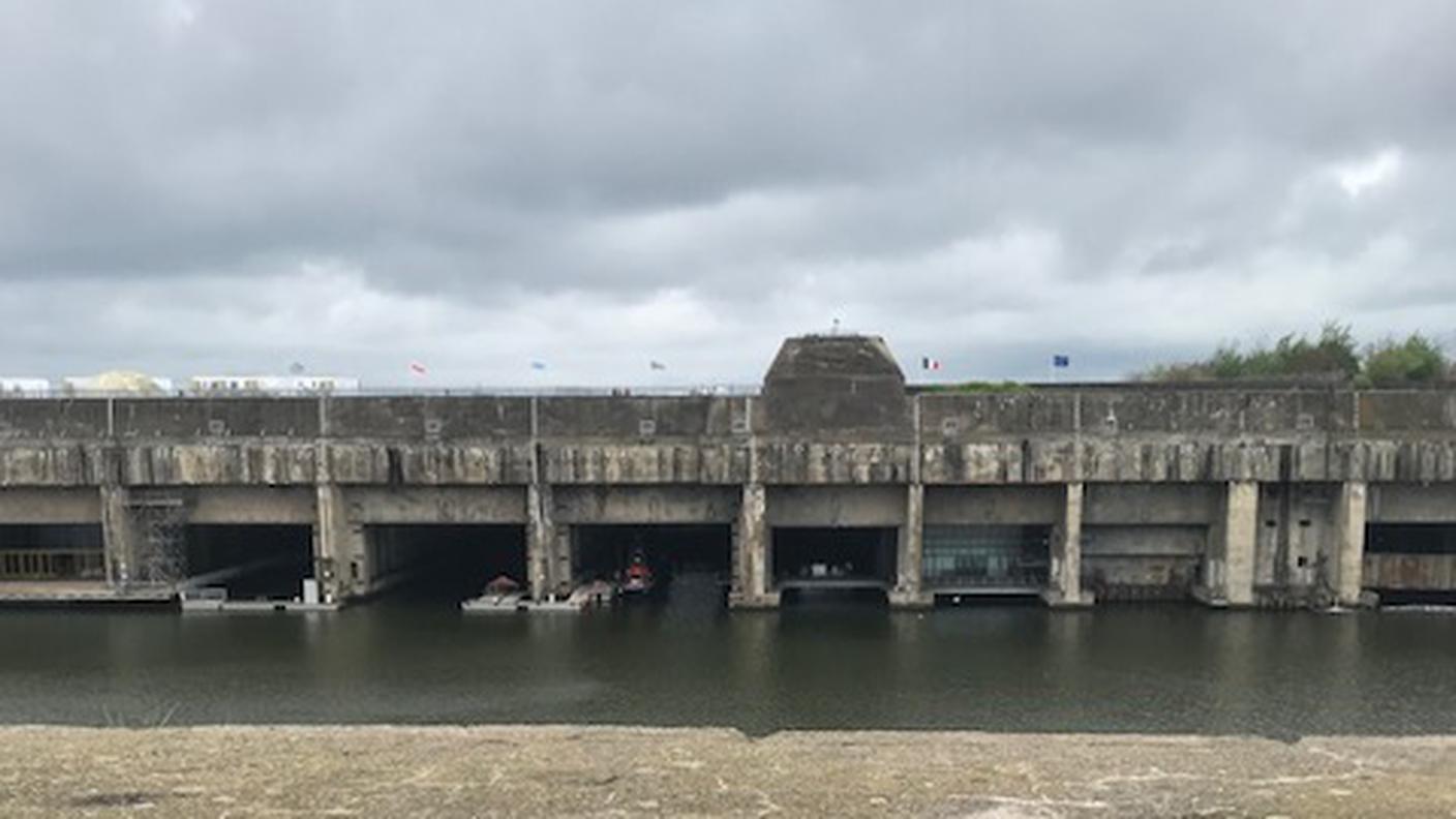 La base di sottomarini costruita dai tedeschi a Saint Nazaire