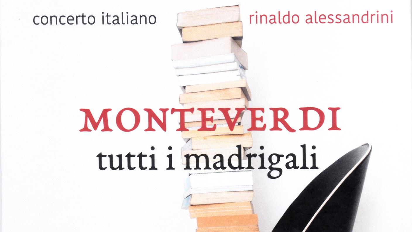 "Monteverdi. Tutti i madrigali" dell'Ensemble Concerto Italiano diretto da Rinaldo Alessandrini, Naïve (dettaglio di copertina)