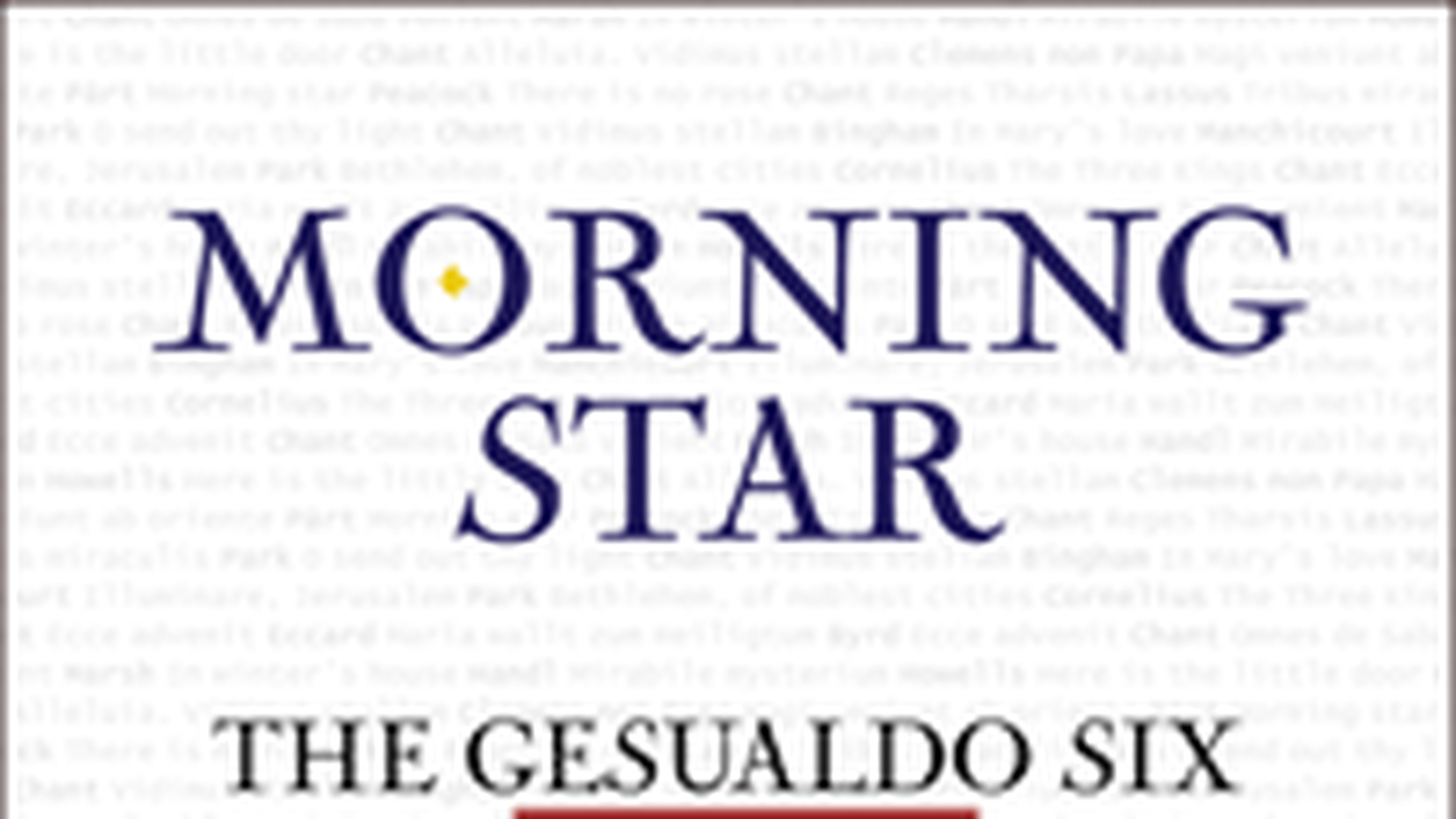 "Morning Star" The Gesualdo Six, Hyperion (dettaglio di copertina)
