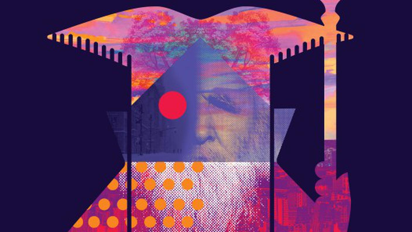 "Songs and Symphoniques: the Music of Moondog" diKronos Quartet e Ghost Train Orchestra, Cantaloupe Music (dettaglio di copertina)