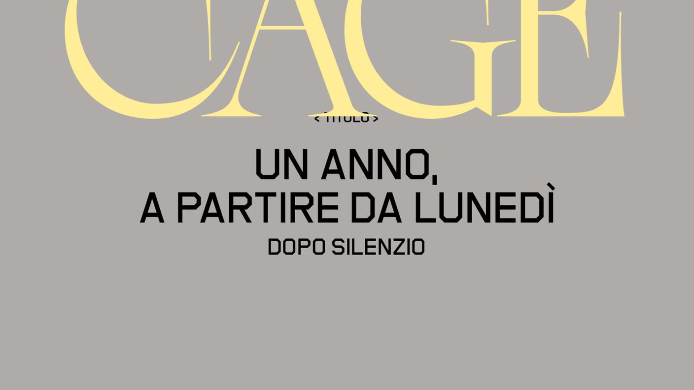 “Un anno, a partire da lunedì. Dopo Silenzio” di John Cage, Shake Edizioni (dettaglio di copertina)