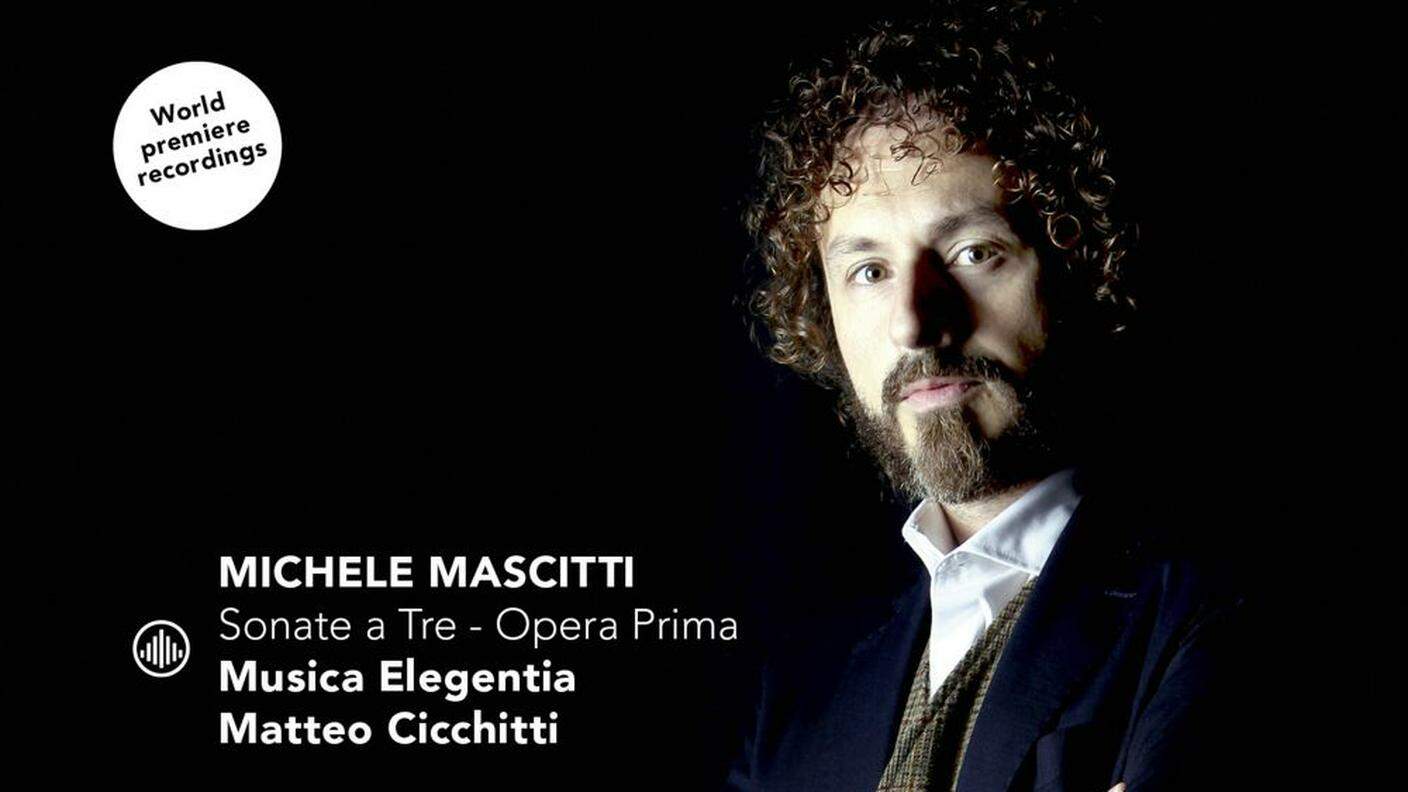 "Sonate a Tre - Opera Prima" di Matteo Cicchitti e Musica Elegentia,    Challenge Records (dettaglio di copertino)
