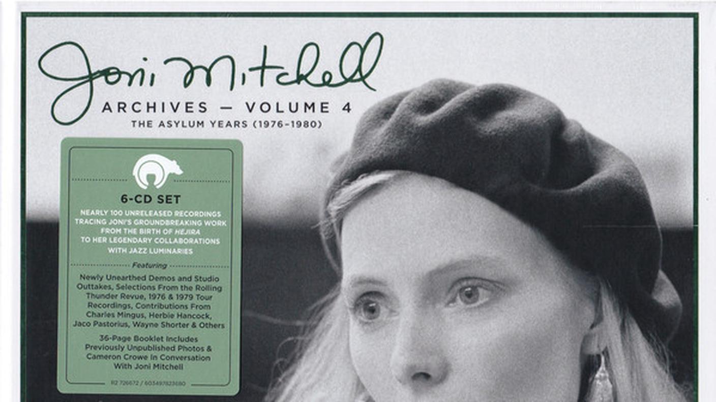 "Joni Mitchell – Archives Volume 4: Asylum Years (1976-1980)" di Joni Mitchell, di Asylum, (dettaglio di copertina)