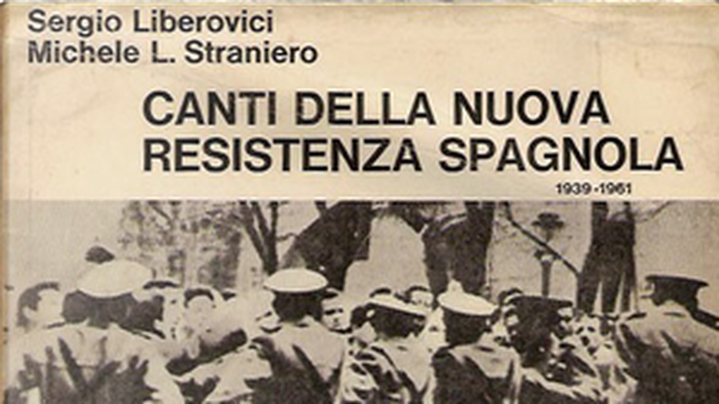 "Canti della nuova resistenza spagnola", di Michele L. Straniero, Sergio Liberovici e Margot Galante Garrone, Einaudi (dettaglio di copertina)