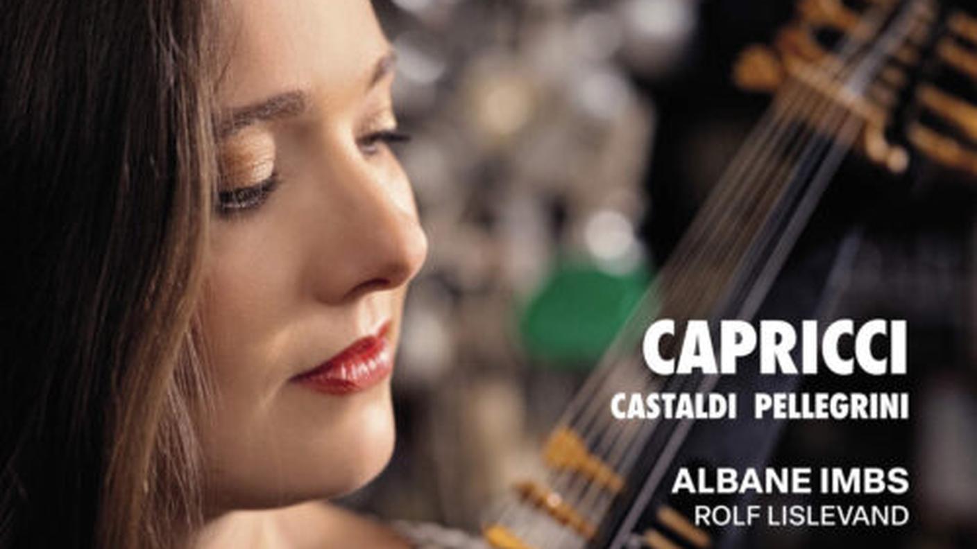 "Capricci a due stromenti" di Albane Imbs e Rolf Lislevand, Alpha Classics (dettaglio di copertina)