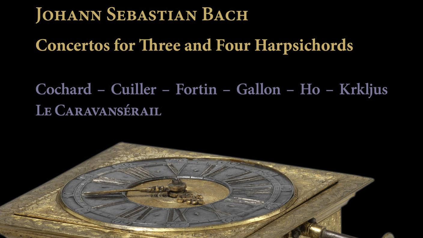 “J.S. Bach Concertos for Three and Four Harpsichords” dei Le Caravansérail, Ramée (dettaglio di copertina)