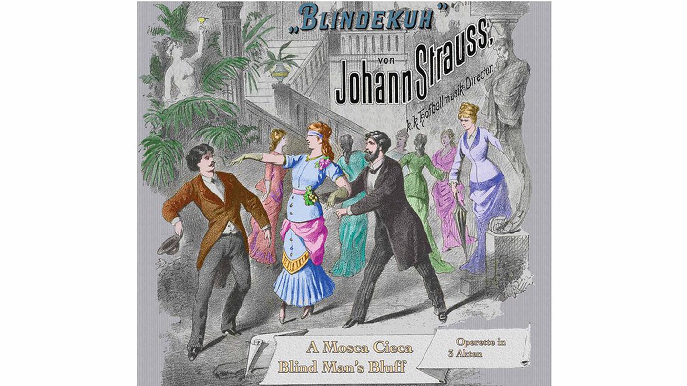 Dario Salvi: direttore - Sophia Philharmonic and Chorus, "Johann Strauss: Blindekuh", Naxos (dettaglio copertina)