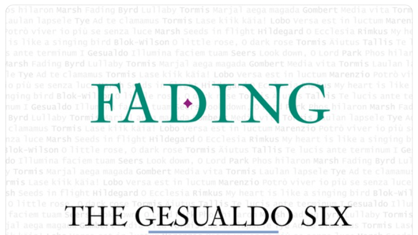 The Gesualdo Six, "Fading", Hyperion (dettaglio copertina)