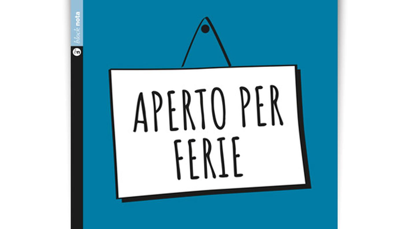 Carlo Pestelli, "Aperto per ferie", Nota (dettaglio copertina)