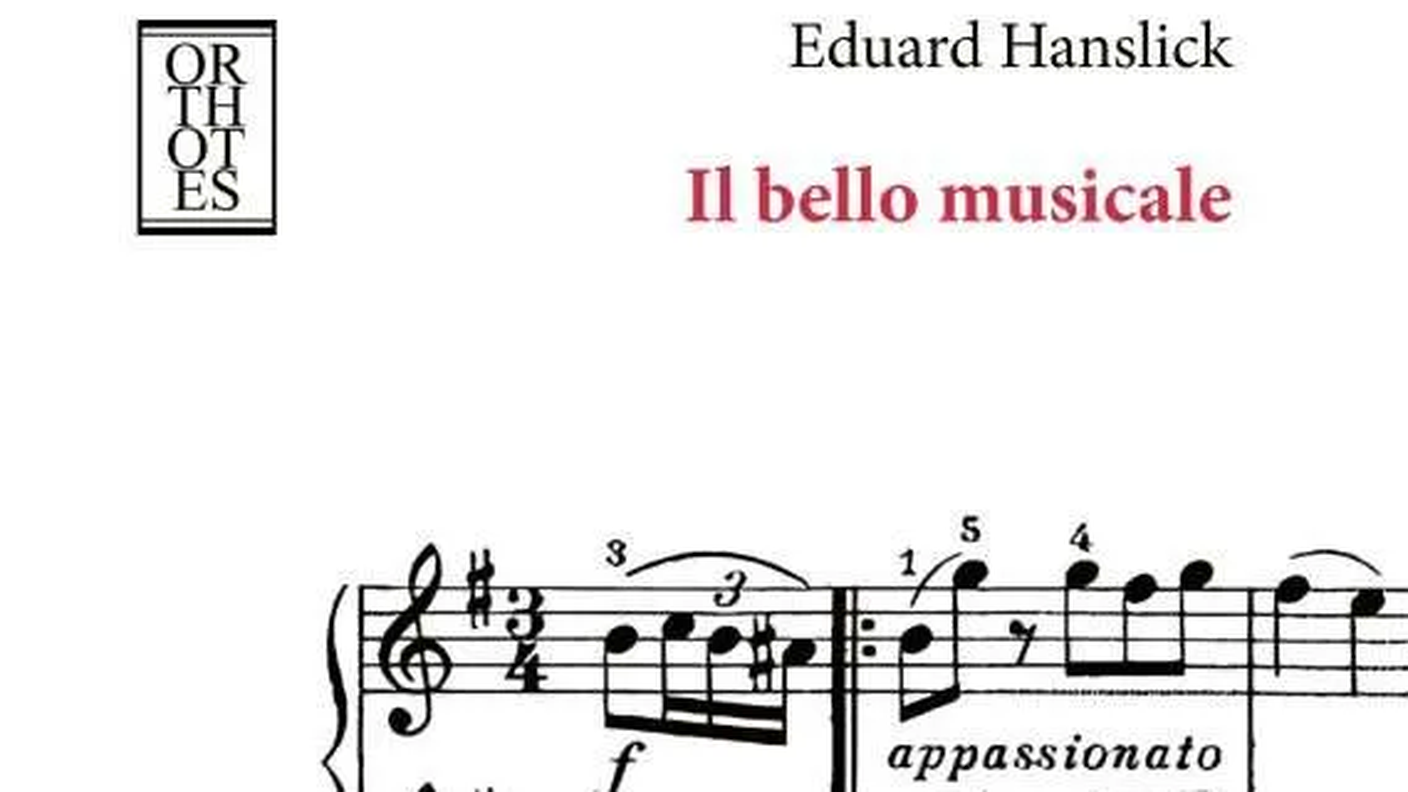"Il bello musicale" di Eduard Hanslick, Orthotes Editrice (dettaglio di copertina)