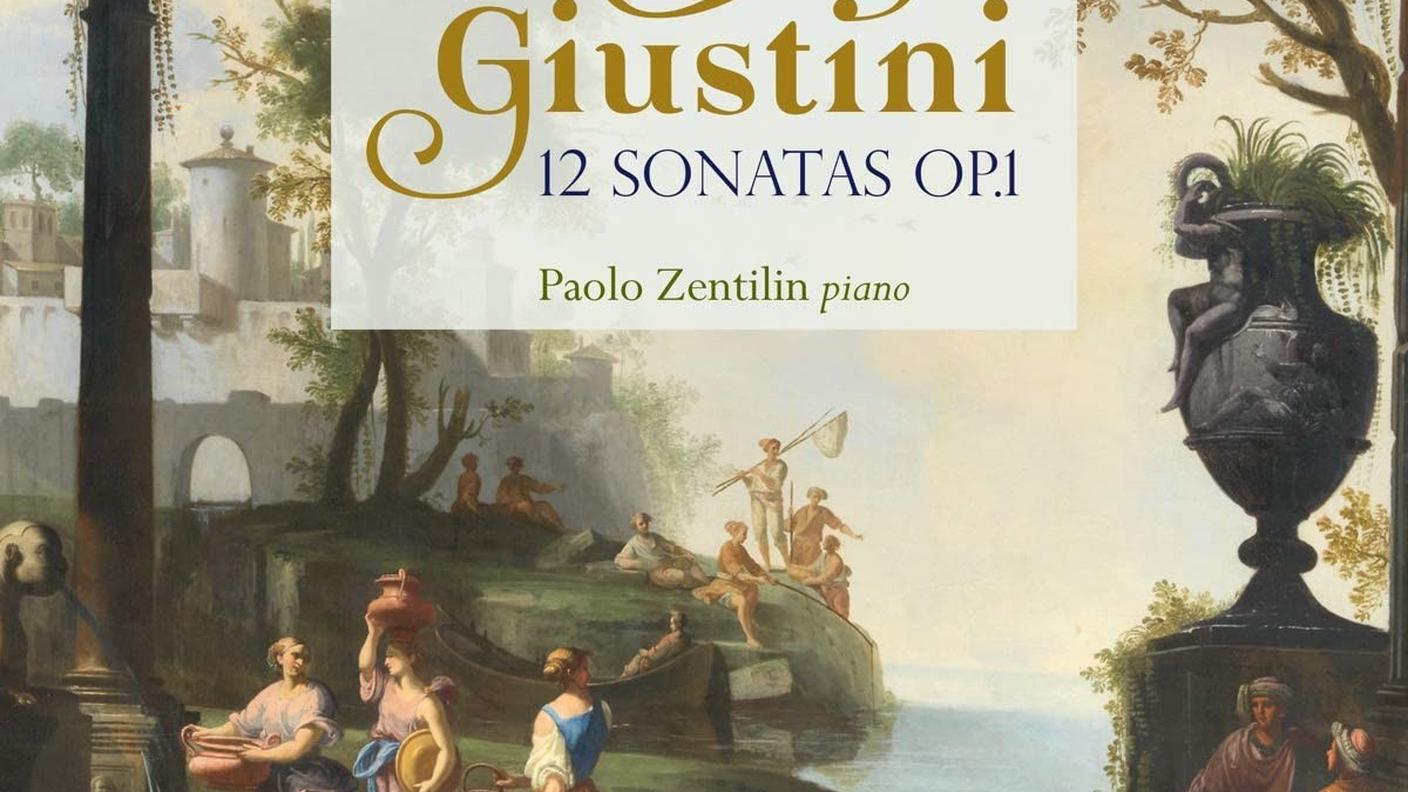 "Giustini. 12 Sonatas Op. 1" di Paolo Zentilin; Brillant Classic (dettaglio copertina) 