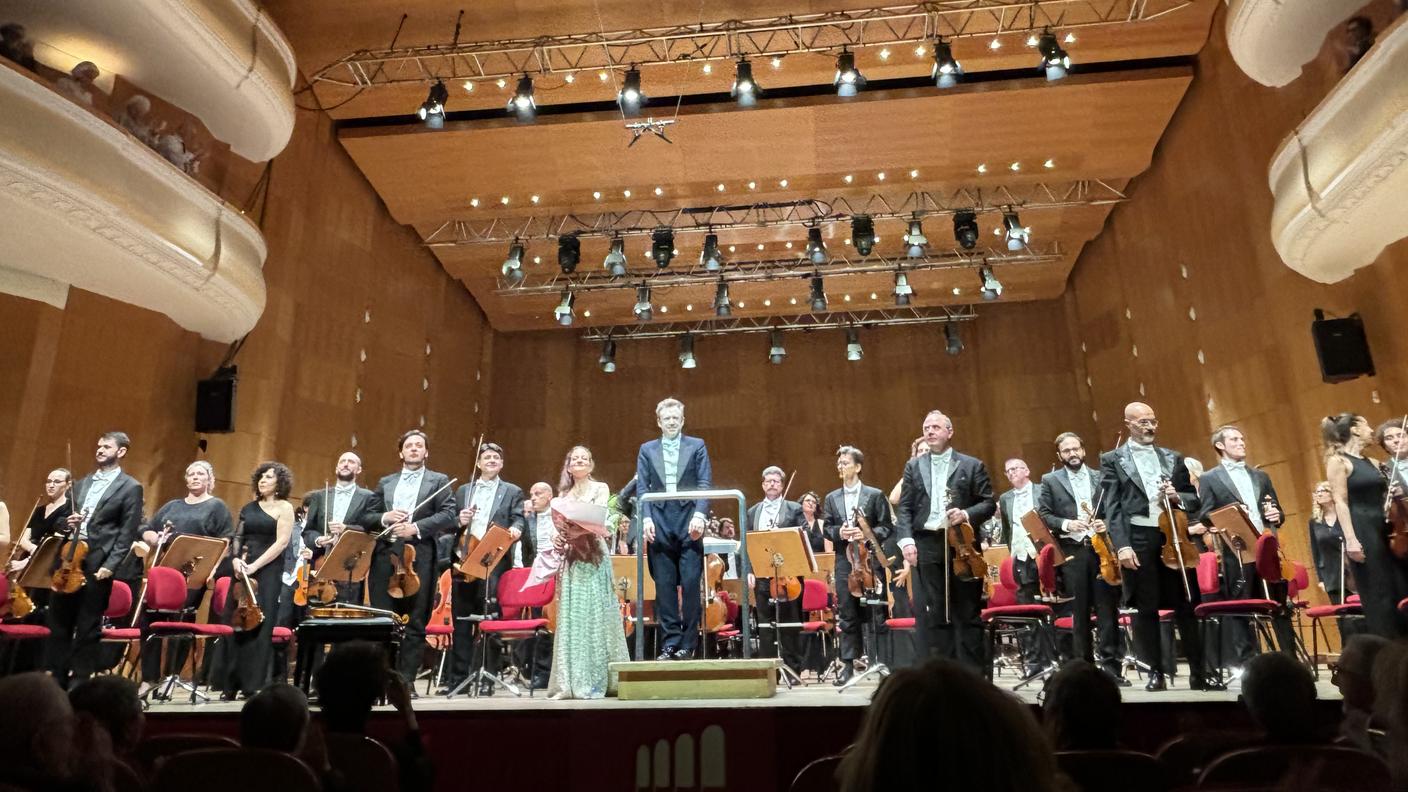 L'Orchestra romana in concerto a Bologna in una foto di Luisa Sclocchis