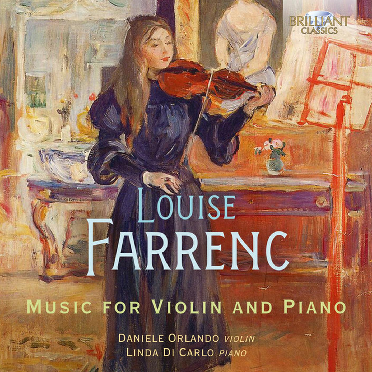 "Music for violin and piano" di Louise Farrenc; Brillant Classics (dettaglio copertina)