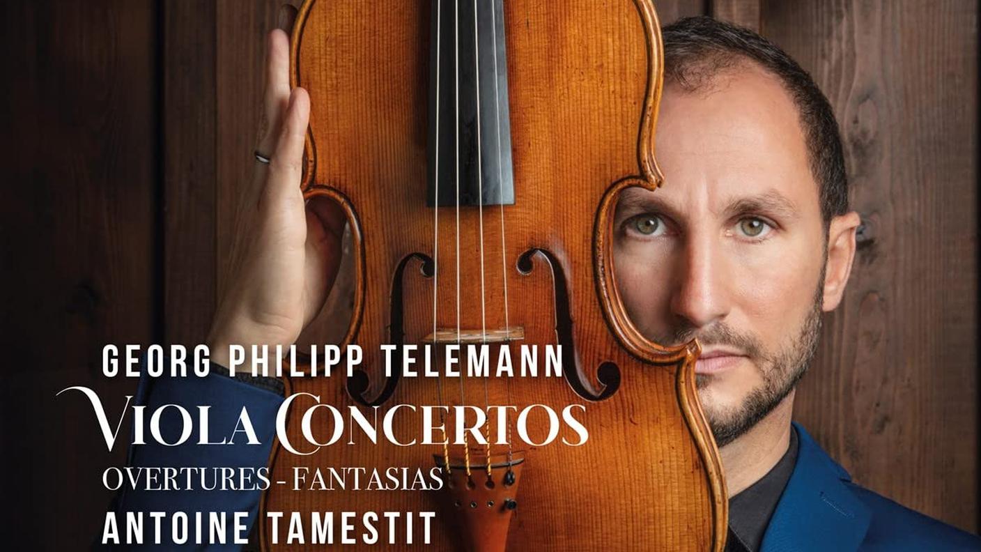 "Telemann Viola concertos" di Akademie für Alte Musik Berlin, Harmonia Mundi (dettaglio di copertina)
