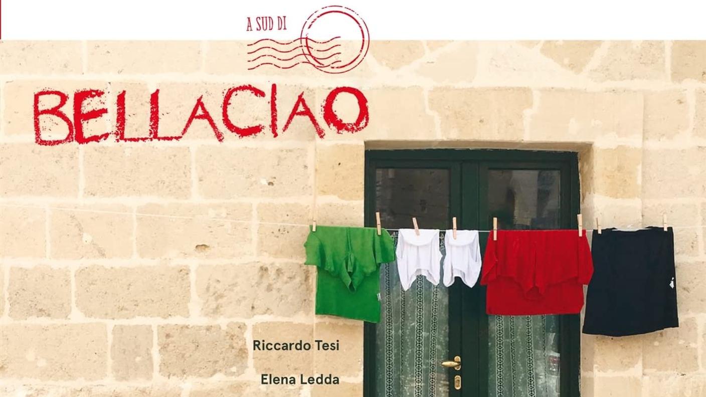 "A Sud di Bella ciao" di Riccardo Tesi, Elena Ledda, Lucilla Galeazzi, Alessio Lega, Nando Citarella, Maurizio Geri, Gigi Biolcati, Claudio Carboni, Visage (dettaglio di copertina)