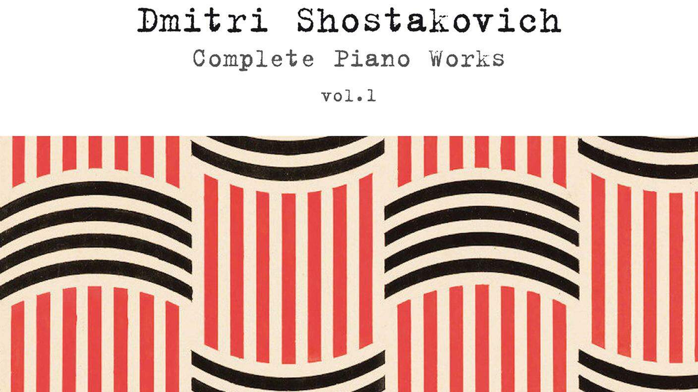 "Complete Piano Works, vol.1" di Dmitri Shostakovich, Stradivarius (dettaglio di copertina)
