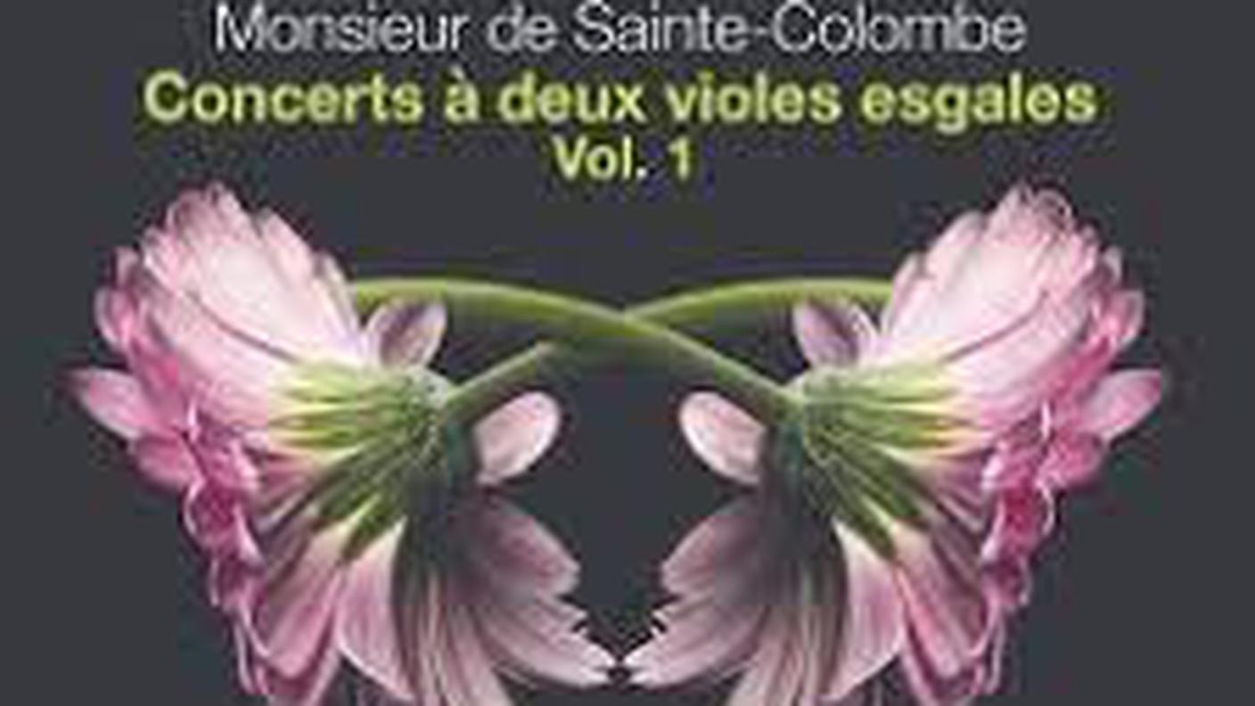 "Monsieur de Sante-Colombe, Concerts à deux violes esgales Vol.1." di Paolo Biordi e Francesco Tomei, Dynamic (dettaglio di copertina)