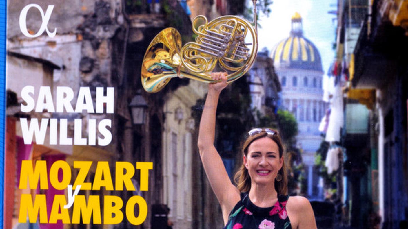"Mozart y Mambo 2" di Sarah Willis, Alpha Classics (dettaglio di copertina)