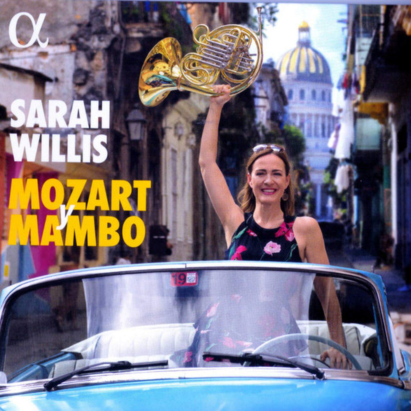 "Mozart y Mambo 2" di Sarah Willis, Alpha Classics (dettaglio di copertina)