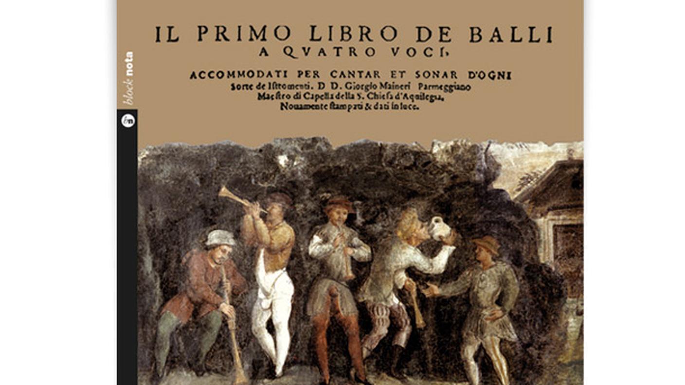 "Il Primo libro de’ balli" degli Ensemble Dramsan, La Pifarescha e Fabio Accurso, Block Nota (dettaglio di copertina)