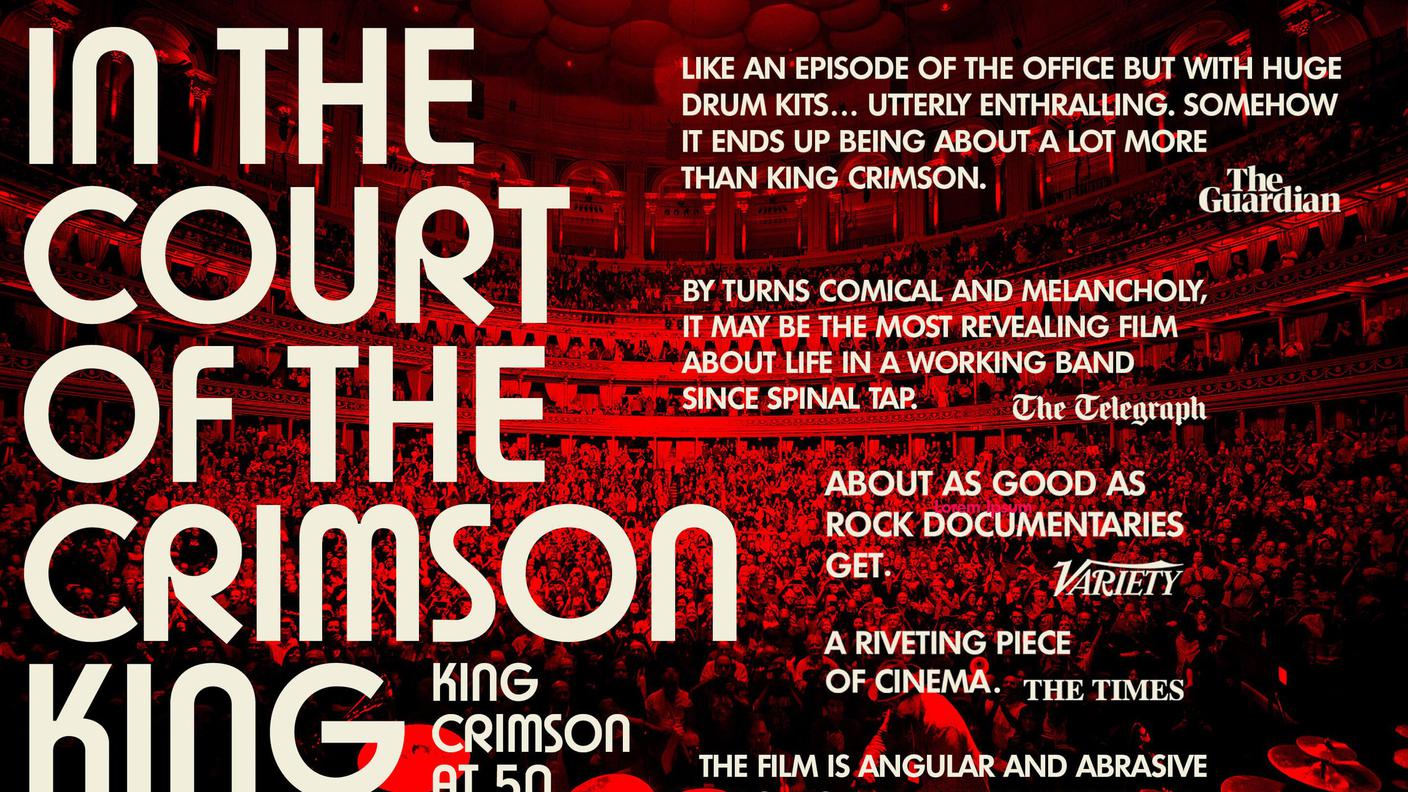 "In The Court Of The Crimson King – King Crimson At 50" di Toby Amies, Toby Amies Films (dettaglio di copertina)