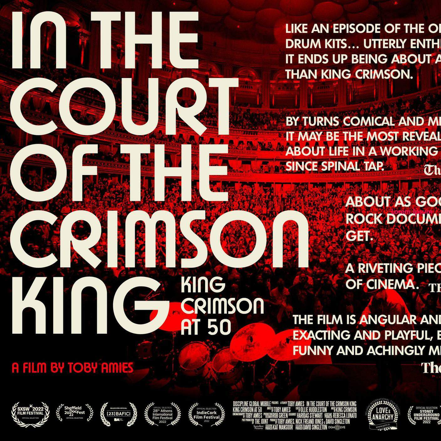 "In The Court Of The Crimson King – King Crimson At 50" di Toby Amies, Toby Amies Films (dettaglio di copertina)