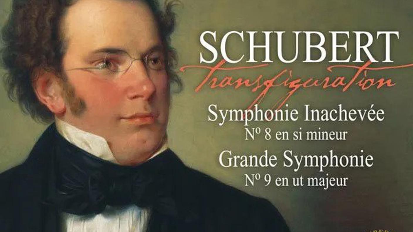 "Transfiguration. Symphonie Inachevée N° 8 en si mineur, Grande Symphonie N° 9 en ut majeur" di Franz Schubert, Alia Vox (dettaglio di copertina)