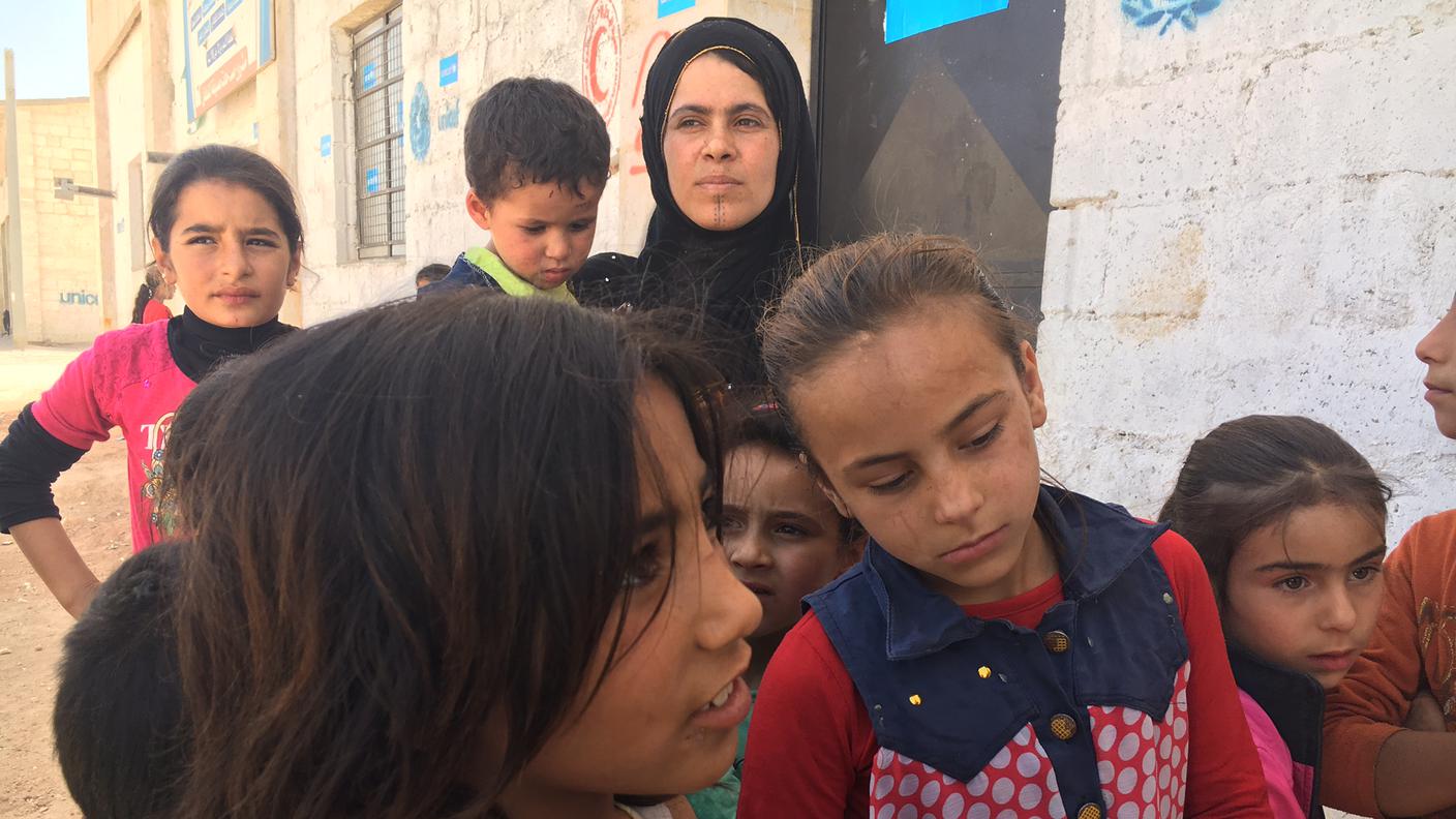 Campo profughi alla periferia di Aleppo