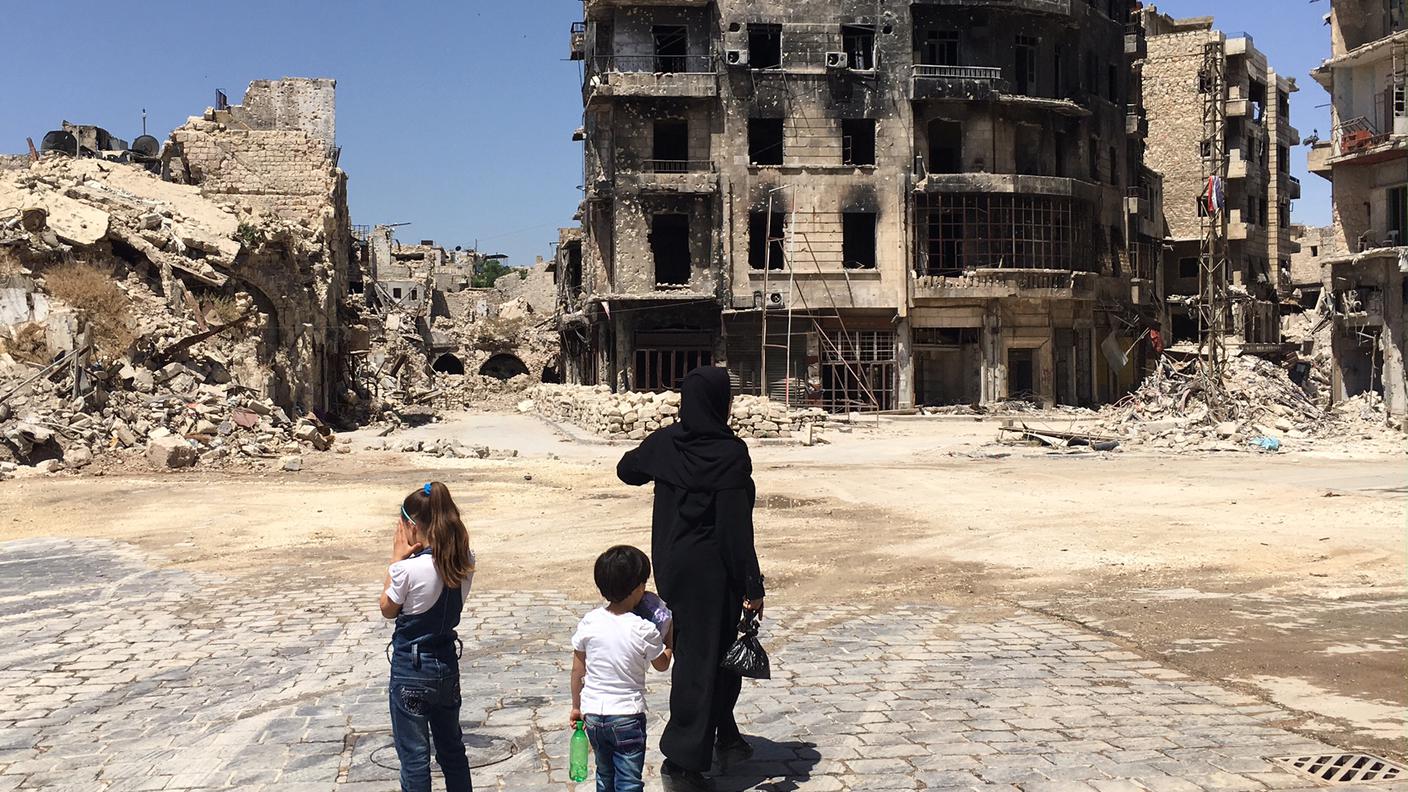Le rovine della moschea degli Omayyadi