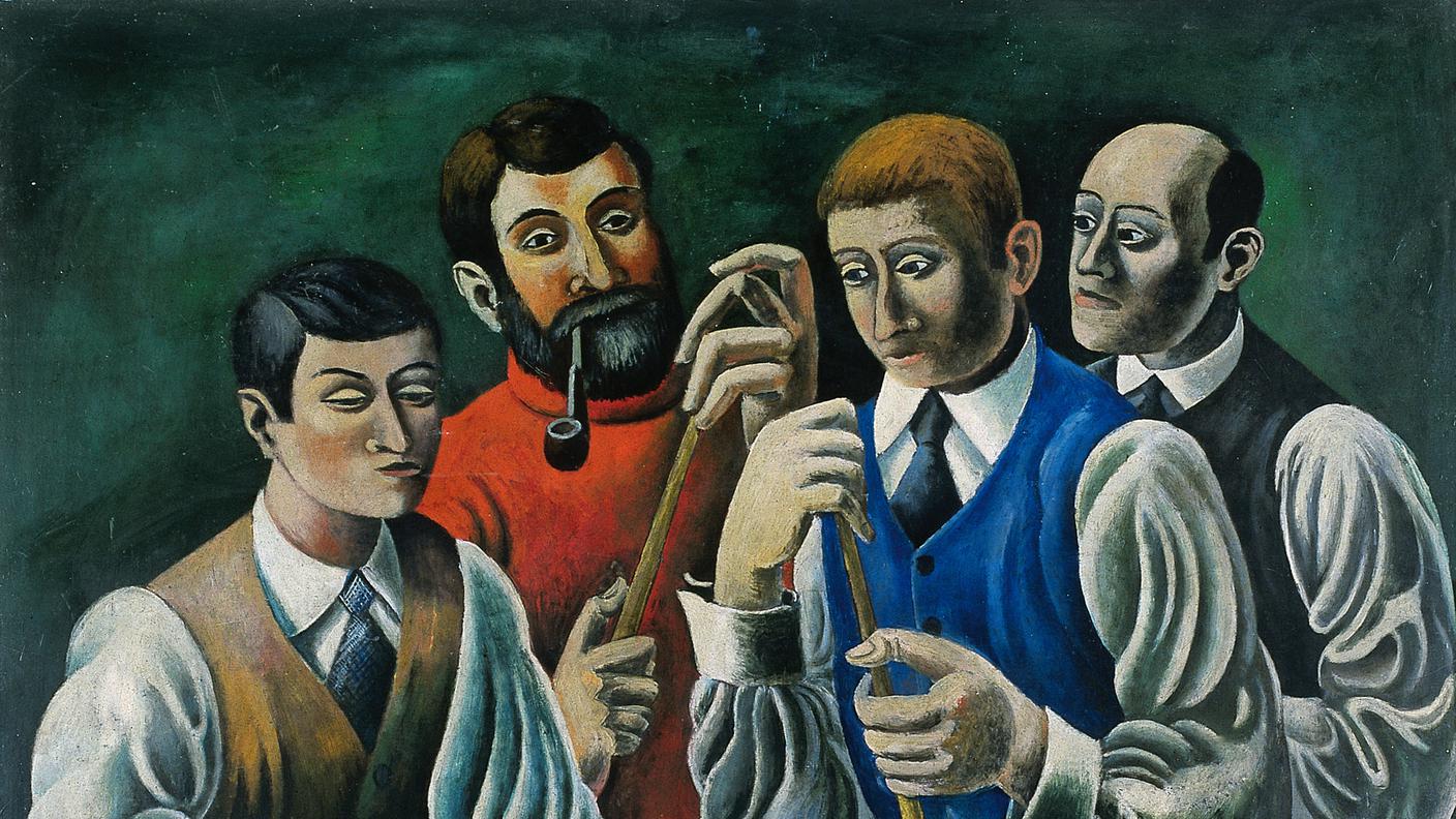 Wilhelm Schmid , "Giocatori di biliardo", 1929-1930