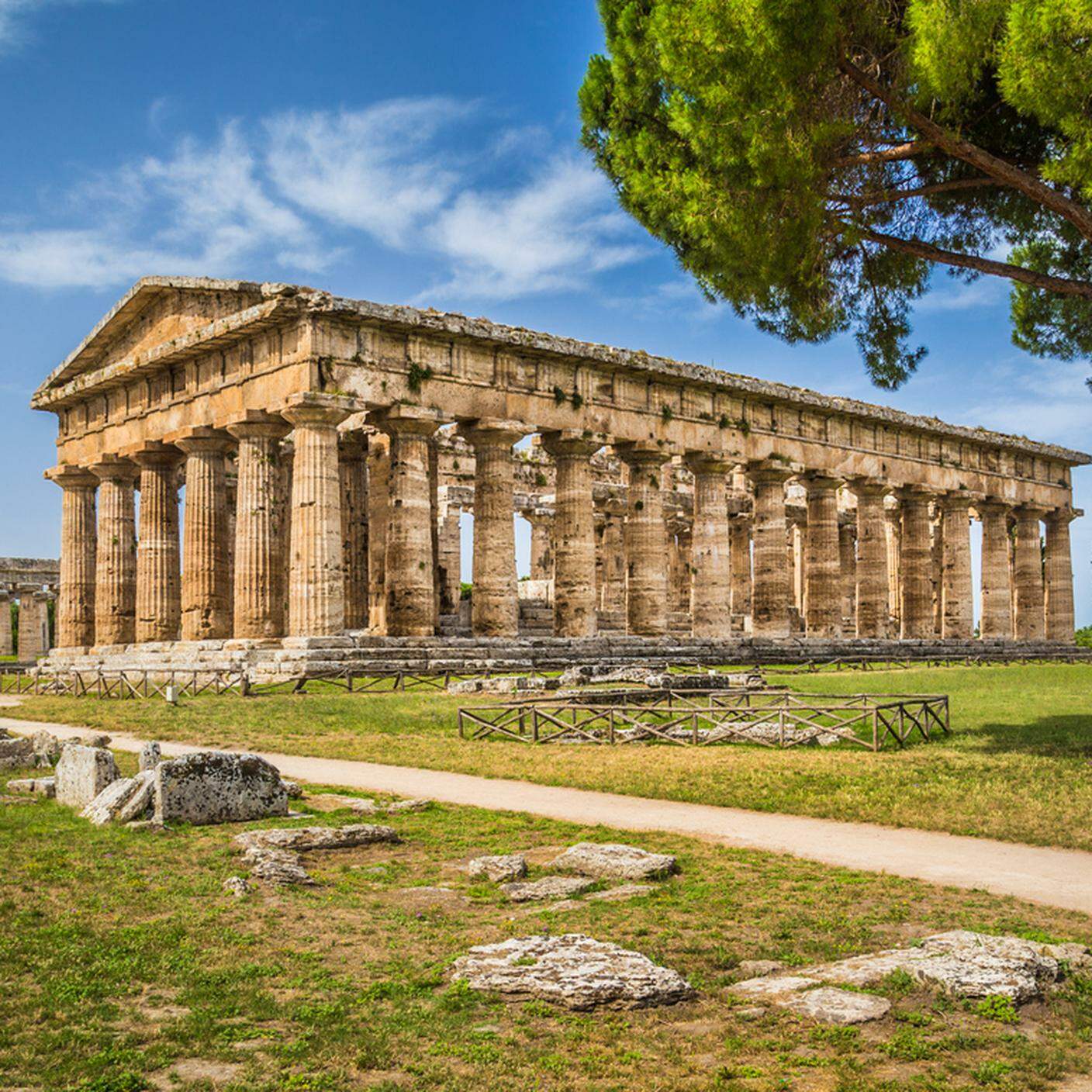 Templi di Paestum sito archeologico, Campania, Italia