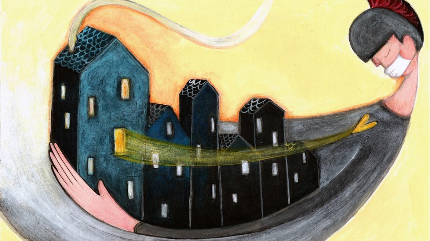 “I guerrieri della luce”, tecnica mista acrilico, china e matite colorate, originale 21x30 cm  (Elisa Ventrella)