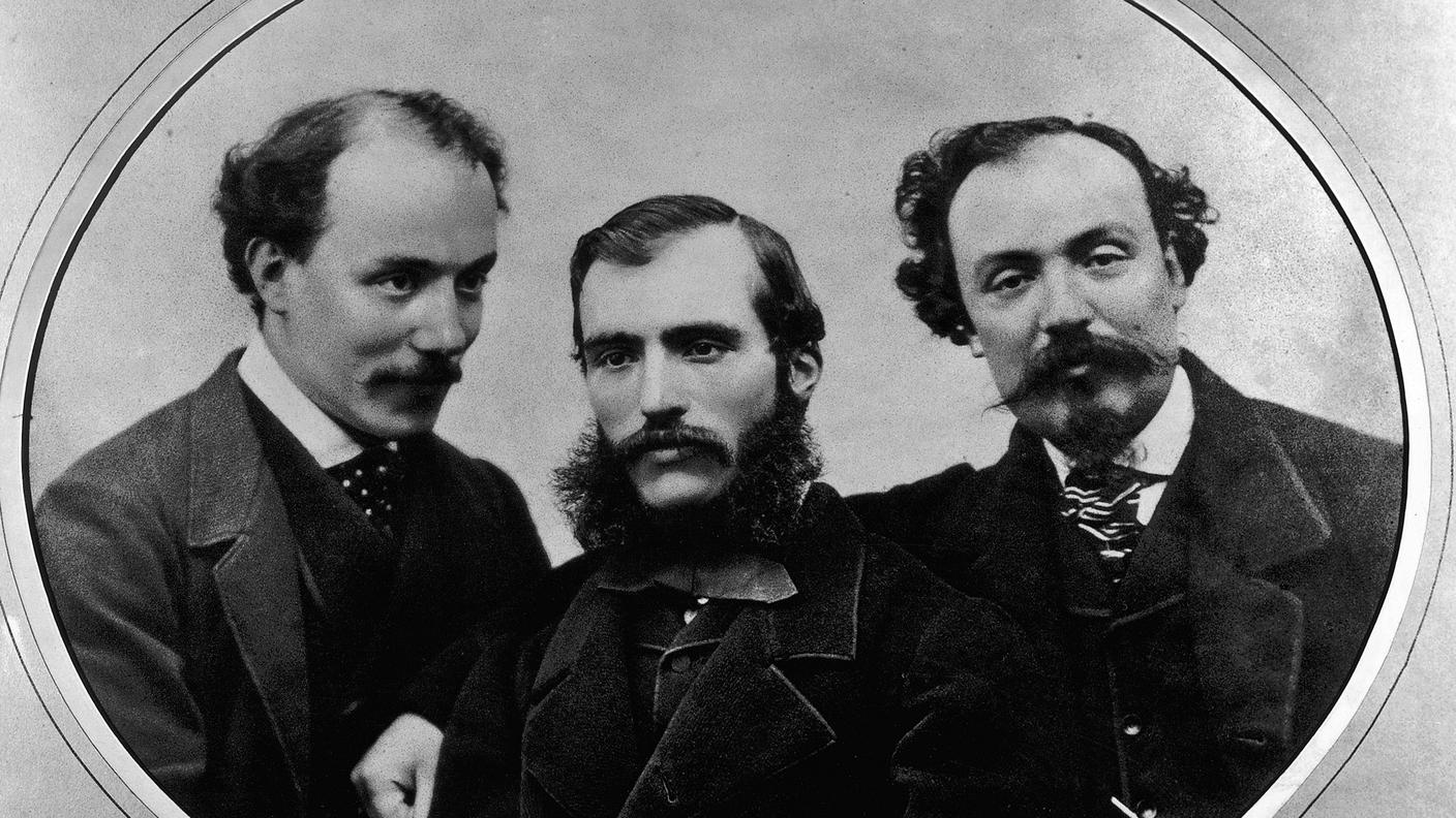 Fratelli Alinari, I tre fratelli Alinari Giuseppe, Leopoldo e Romualdo, 1860, Archivi Alinari Firenze