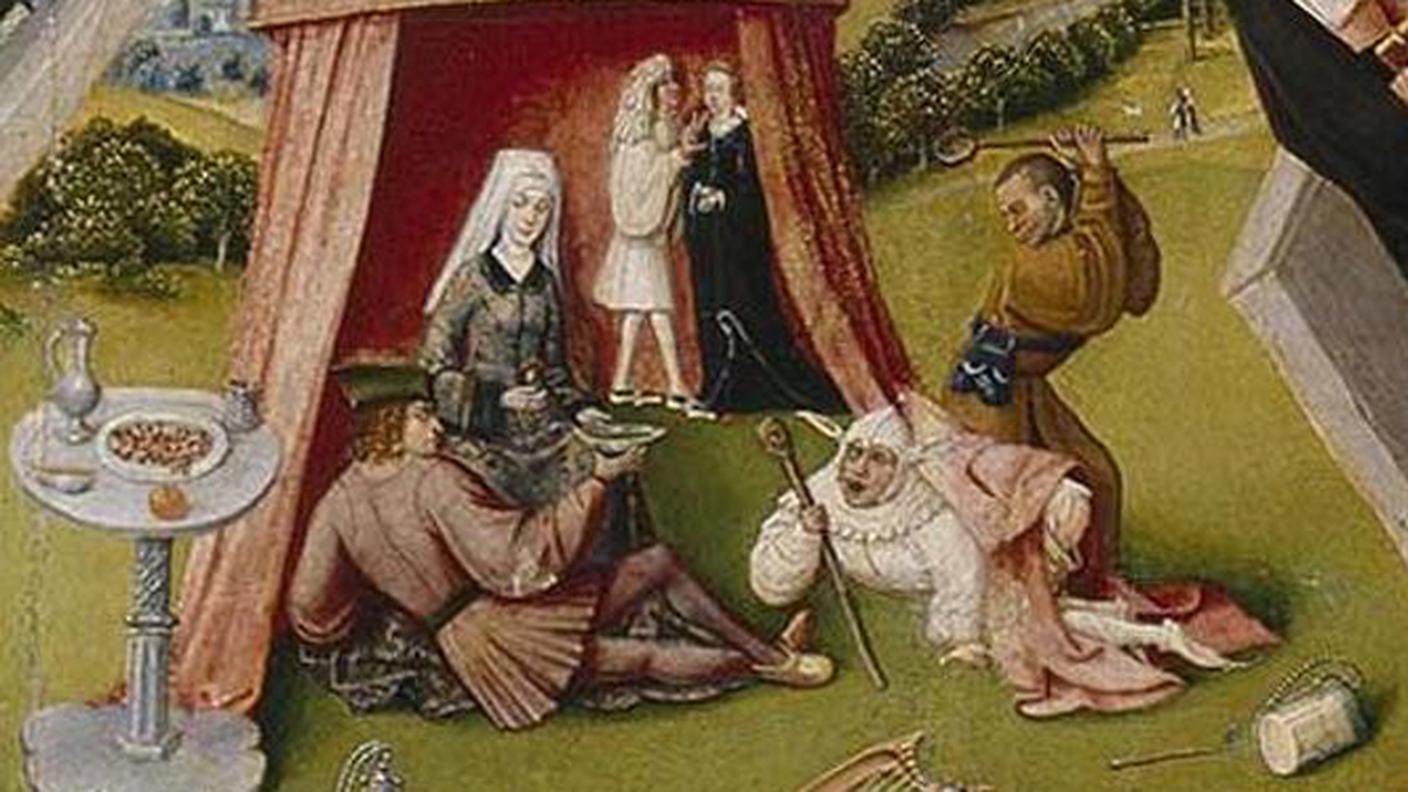 Hieronymus Bosch, "Sette peccati capitali", 1500-1525, Museo del Prado, Madrid