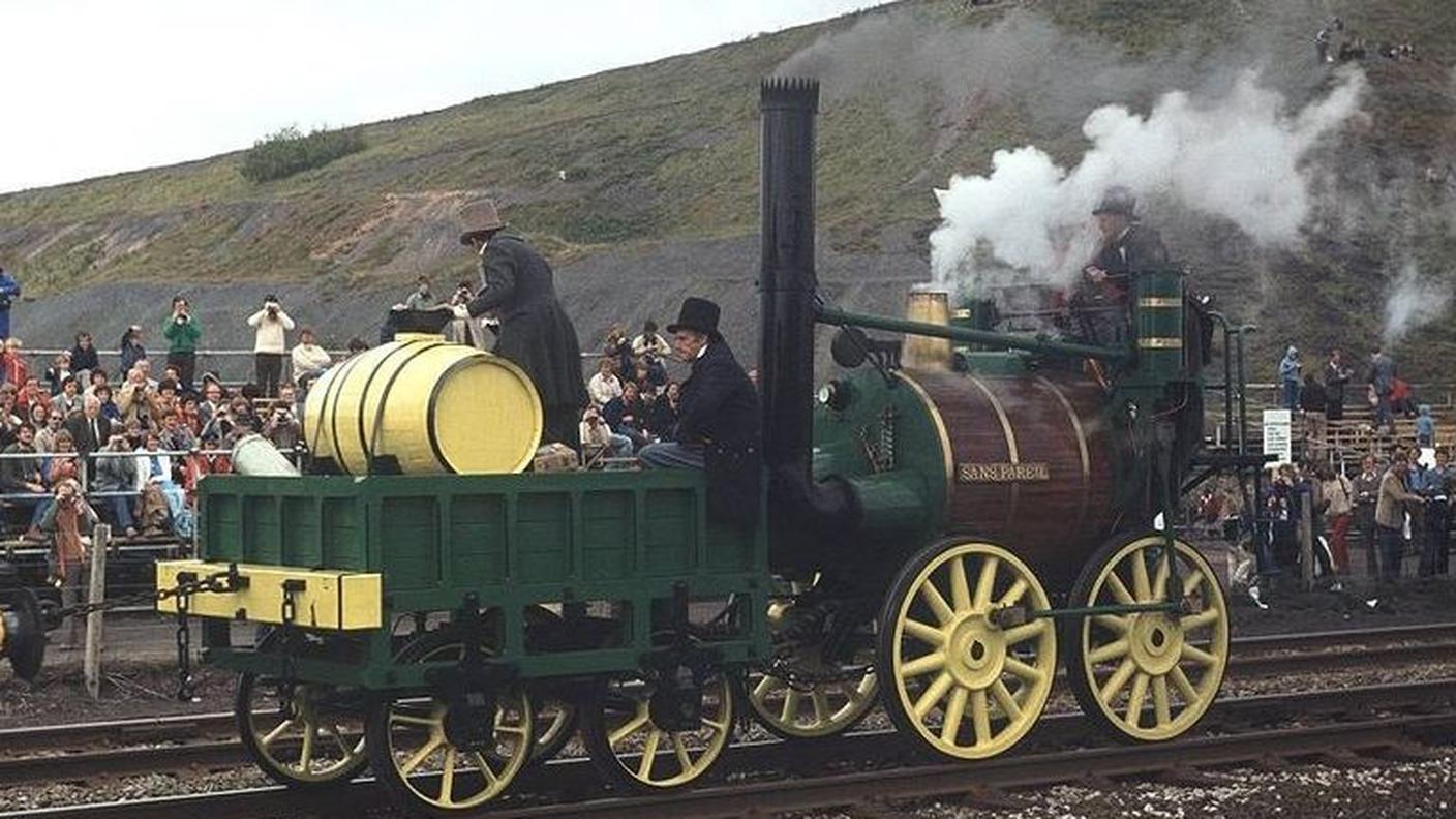 La locomotiva Sans Pareil è stata una locomotiva a vapore sperimentale. Fu costruita da Timothy Hackworth. Aveva due cilindri di 178 x 483 mm; la sua velocità massima era di 30 km/ora. Montava ruote in legno con mozzo di ghisa, ed era priva di sospensioni. (Wikipedia)