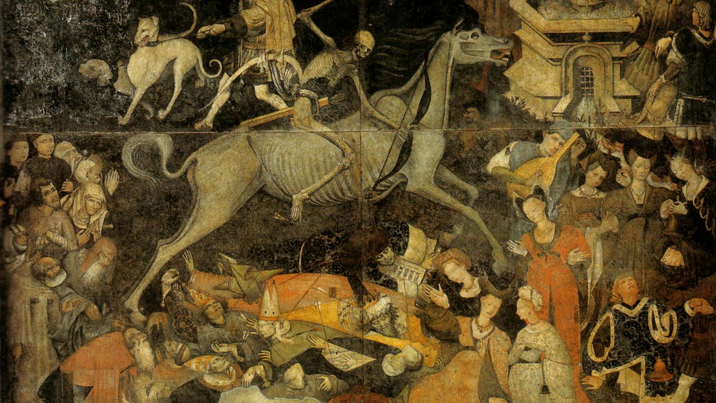 Autore sconosciuto, "Trionfo della Morte", affresco staccato