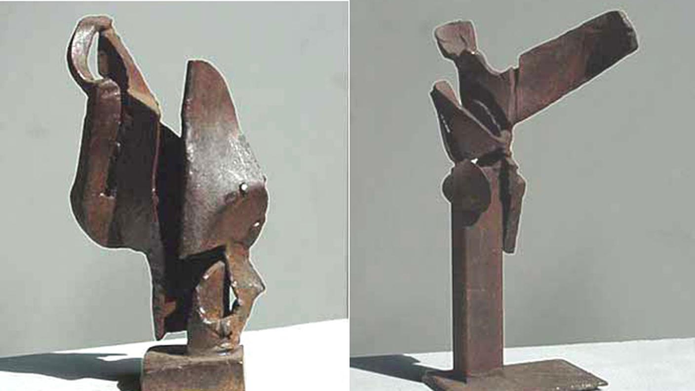 Due sculture realizzate da Paolo Bellini. (http://www.paolobellini.ch/)