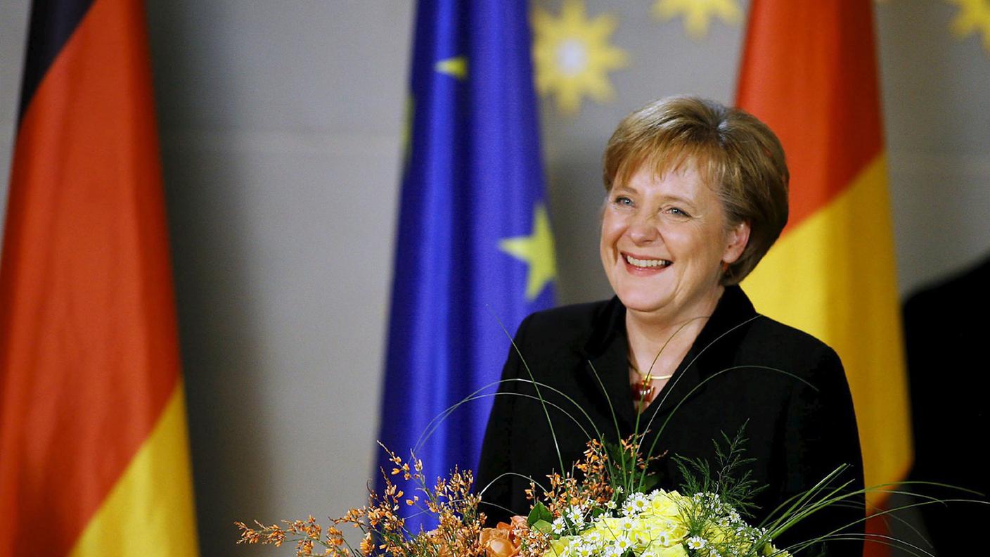 Angela Merkel dopo la vittoria del 2005