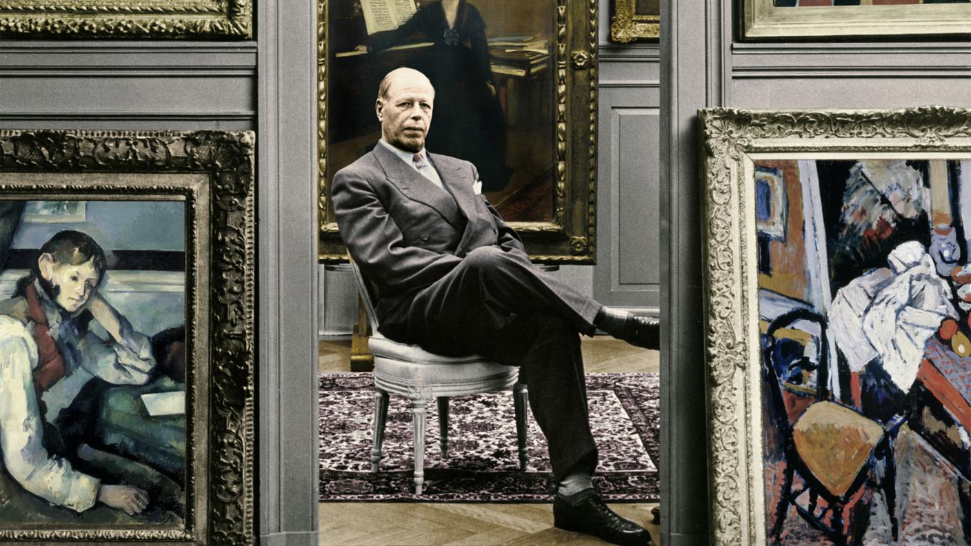 Dmitri Kessel - Emil Bührle dans sa collection à la Zollikerstrasse, juin 1954 