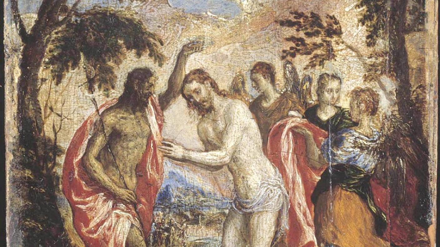 Domínikos Theotokópoulos, detto El Greco, "Il Battesimo di Cristo "