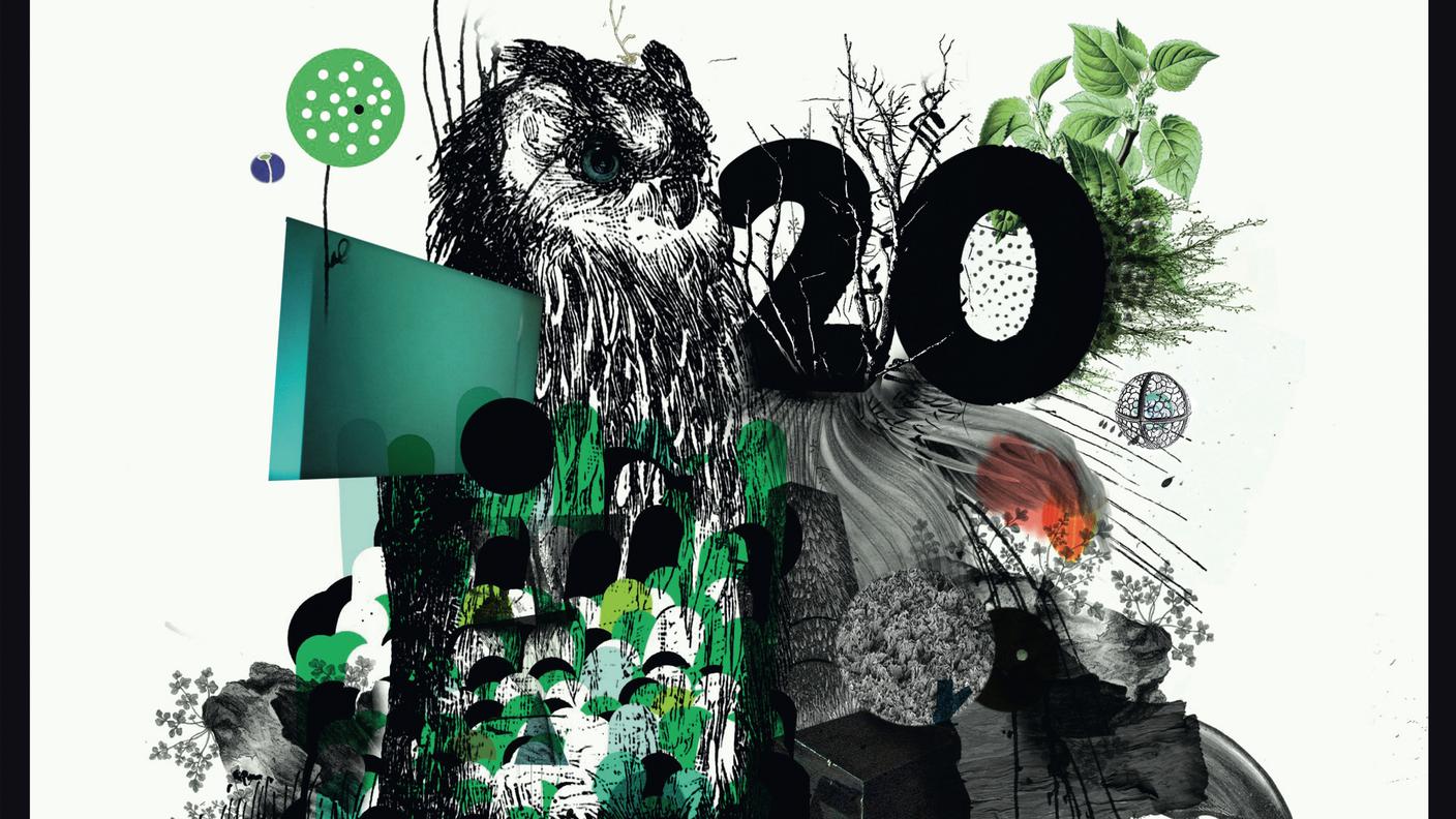 "20" di Reto Suhner Quartet; Anuk Records, coprod. SFR Radio2 Kultur (dettaglio copertina) 